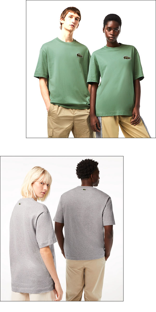 ラコステ tシャツ 半袖 レディース メンズ LACOSTE オーバーサイズ TH0062 2023春夏 ルーズフィット リアルクロコ