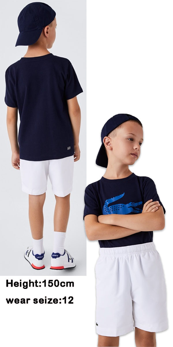 ラコステ キッズ ハーフパンツ LACOSTE SPORT DIAMOND SHORTS ブランド リップストップ GJ9820 2023春夏｜reason｜05