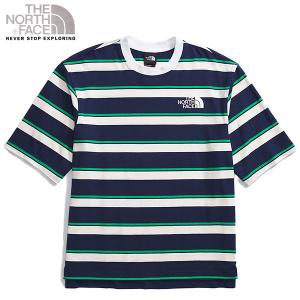 ノースフェイス Tシャツ メンズ 半袖 ボーダー オーバーサイズ THE NORTH FACE Ea...