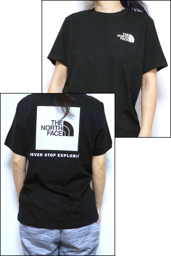 ノースフェイス レディース tシャツ 半袖 usa THE NORTH FACE Box Nse Tee バックプリント ブランド 2023春夏  セール おしゃれ NF0A81V3