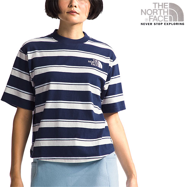 ノースフェイス レディース Tシャツ 半袖 ボーダー THE NORTH FACE TNF S/S ...