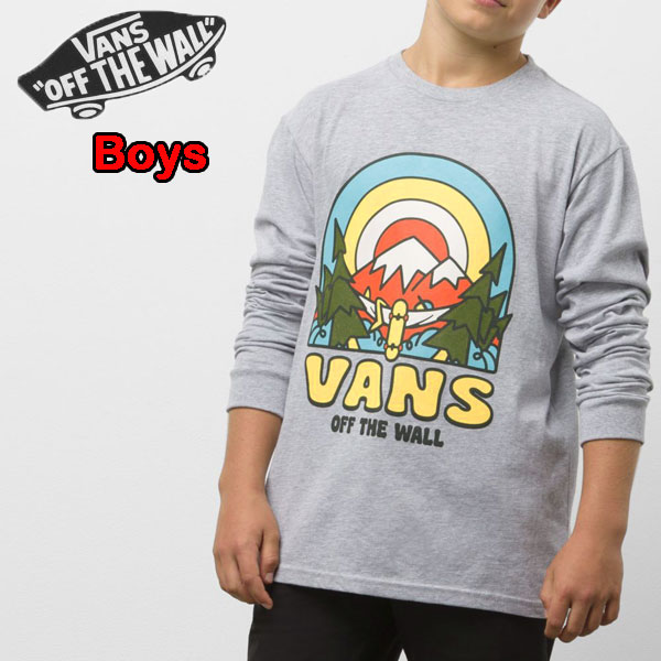 バンズ VANS ロンt キッズ Tシャツ 長袖 BOYS MOUNTAIN SK8 TEE ブラン...