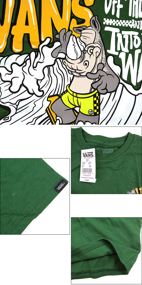 バンズ キッズ Tシャツ 半袖 ボーイズ VANS BOYS RHINO SURF TEE ブランド ロゴ 2023 春夏新作｜reason｜08