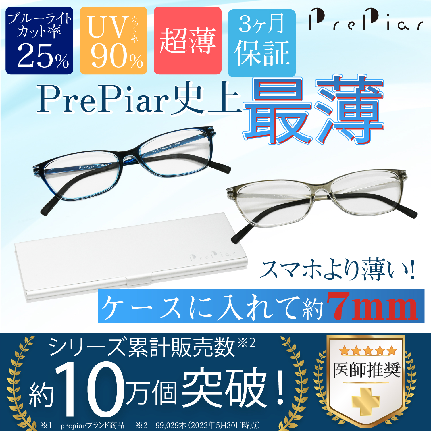 老眼鏡 超薄型 おしゃれ ブルーライトカット メガネ 3ヶ月保証