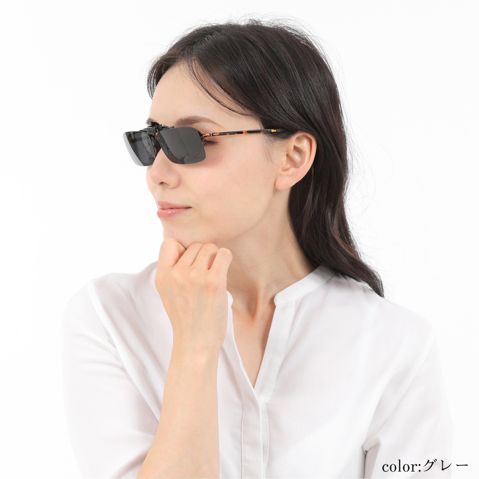 クリップオン サングラス 偏光レンズ 3ヶ月保証 跳ね上げ UV