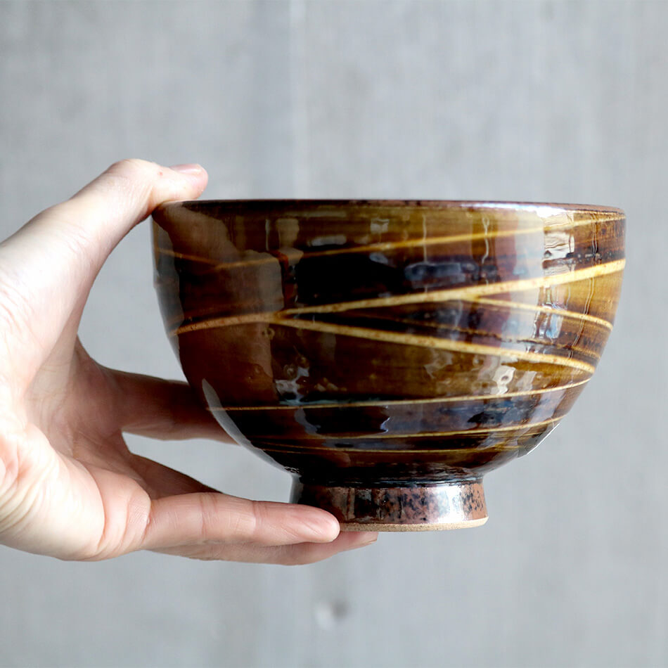 小石原焼 小石原焼き 茶碗 どんぶり 小丼 飛び鉋 藁刷毛文様やままる窯