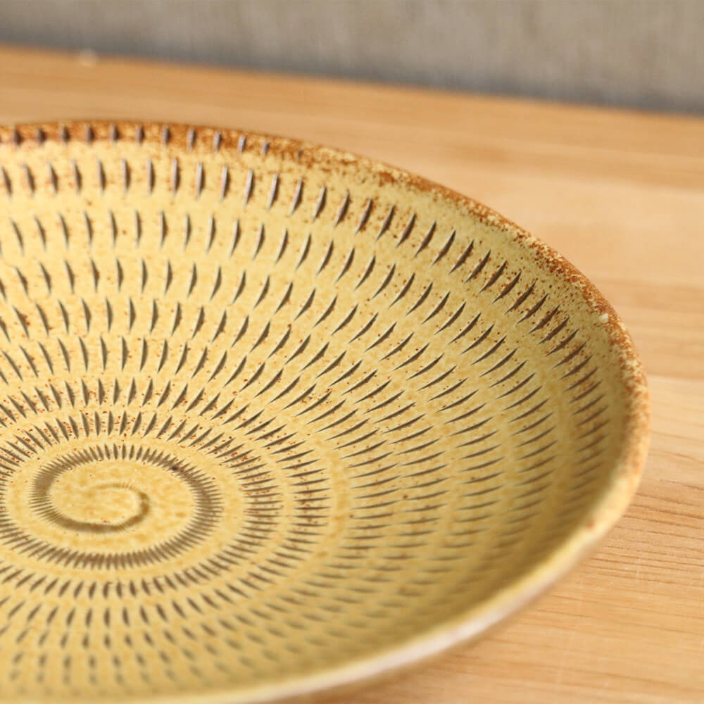 小石原焼 小石原焼き 飛び鉋5寸皿 五寸皿 どうけ釉 取り皿 小皿