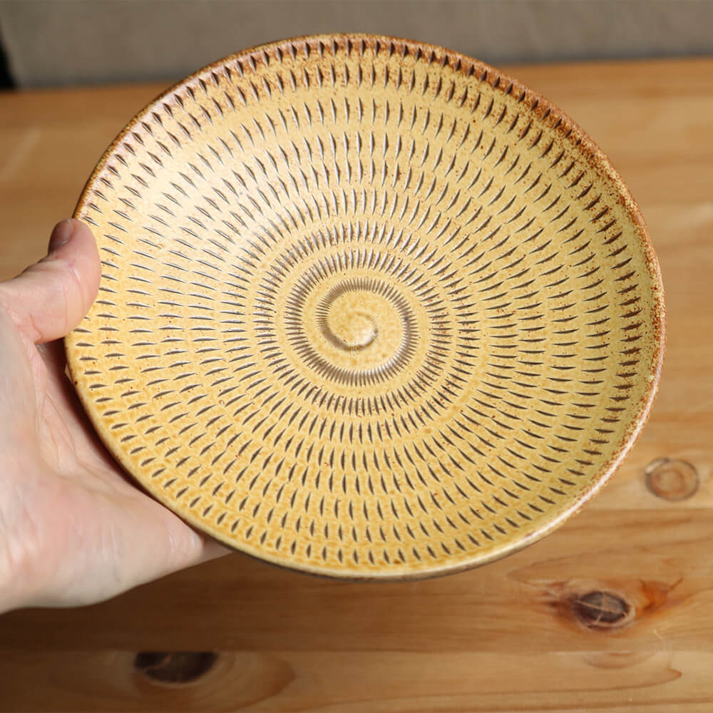 小石原焼 小石原焼き 飛び鉋5寸皿 五寸皿 どうけ釉 取り皿 小皿