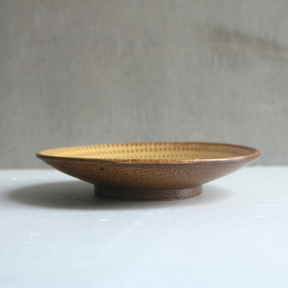 小石原焼 小石原焼き 飛び鉋5寸皿 五寸皿 どうけ釉 取り皿 小皿