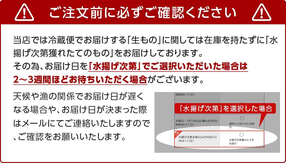 水揚げ次第について