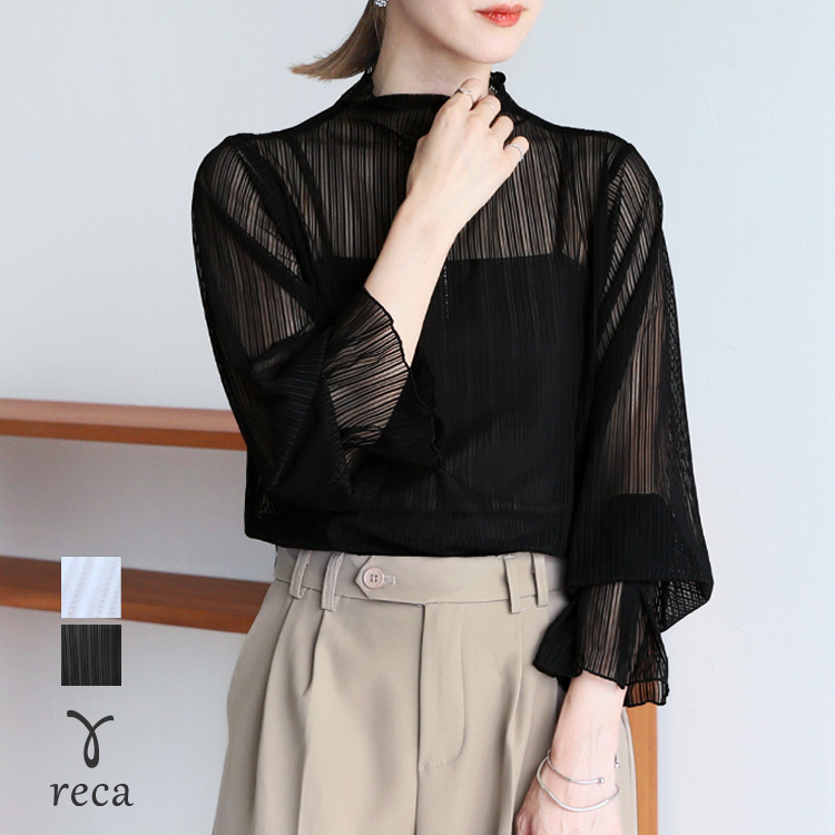 reca（レカ） フレアスリーブシアーカットソー aq23132066 レディース