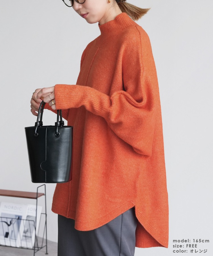 reca（レカ） ドルマンスリーブハイネックニットプルオーバー bel-eb