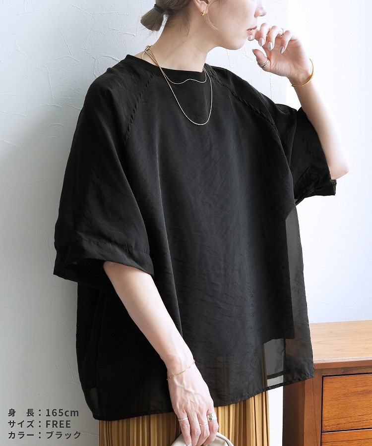 reca（レカ） オーガンジー重ねラグラン半袖Tシャツ day252630