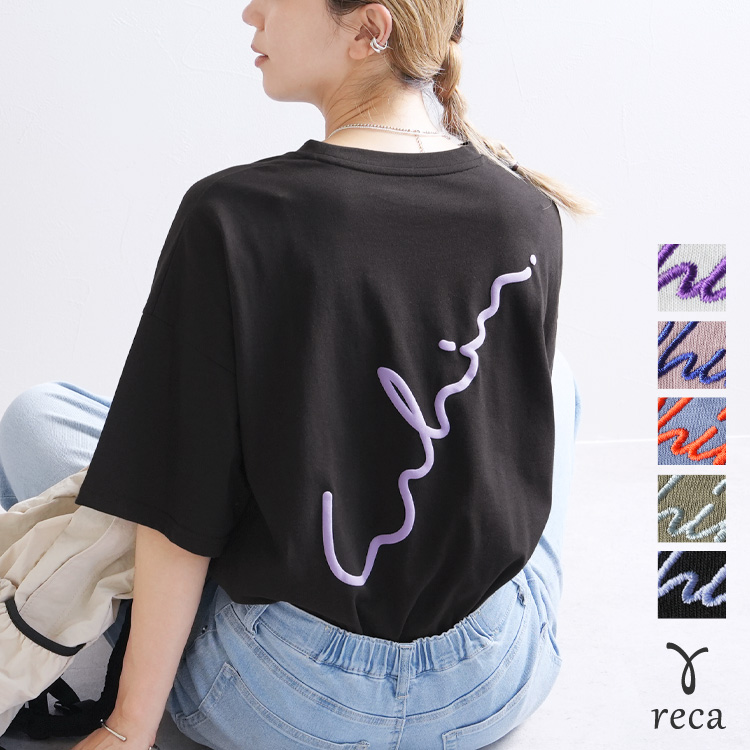 reca（レカ） ゆるロゴ発泡プリント＆刺繍BIGTシャツ day254861