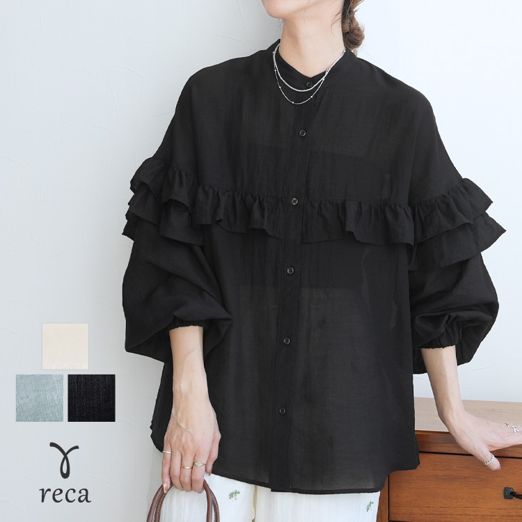 reca（レカ） フリルデザインシアーブラウス dec-co-1137 レディース