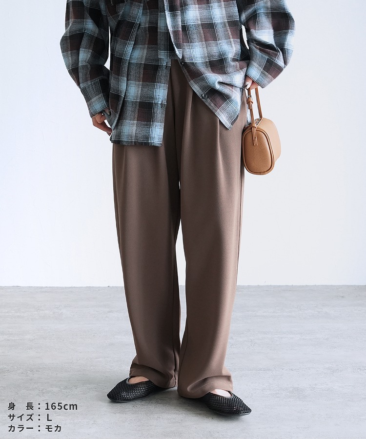 reca（レカ） カットジョーゼットタックパンツ y1106 レディース