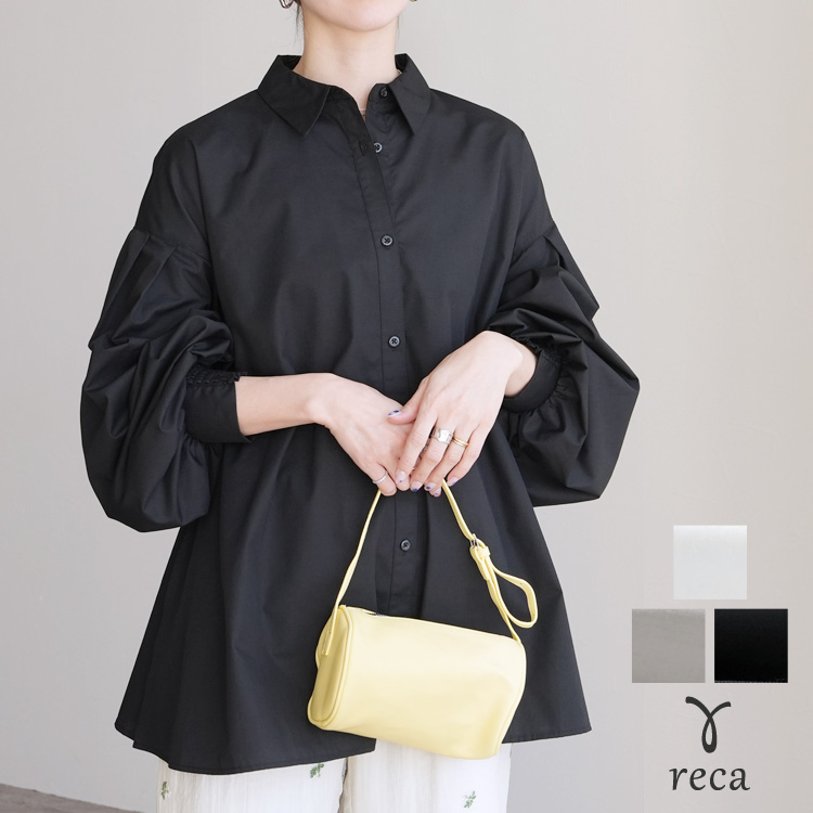 reca（レカ） シャーリング袖ボリュームシャツ y4434 シャツ シャツ