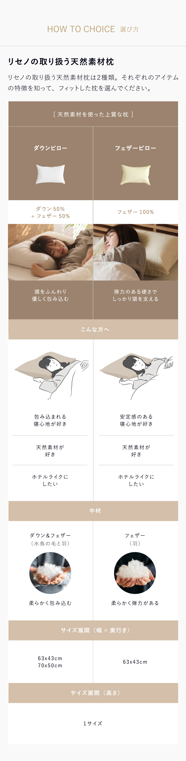 ダウンピロー 50×70cm Lサイズ 枕 ピロー ホワイトダウン フェザー 綿