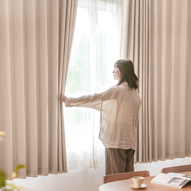 新品未使用 グレー系　ベージュ系　ドレープカーテン ドレープカーテン Noa ノア 幅40〜100cm オーダー ウォッシャブル