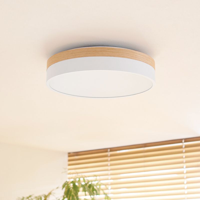シーリングライト Olika LED CEILING LIGHT 調光 調色 ホワイト 天然木