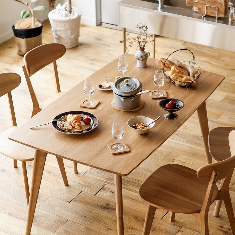 ダイニングテーブル　天然木　北欧　木製　135㎝　長方形　アルダー　無垢 タンスのゲン 15日+5% ダイニングテーブル 4人 長方形 135cm 80cm 単品