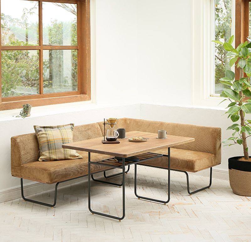 開梱・設置無料｜サンプル請求可能｜dining2019/wiry/カーキ/グレー