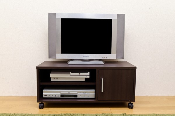 扉付きテレビ台/テレビボード 〔幅80cm/24型〜37型対応〕 ホワイト