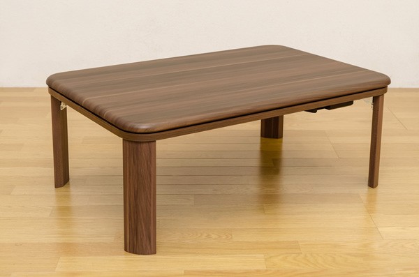 フラットヒーターこたつテーブル/折りたたみこたつ 本体 〔長方形 90cm