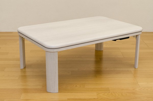 フラットヒーターこたつテーブル/折りたたみこたつ 本体 〔長方形 90cm