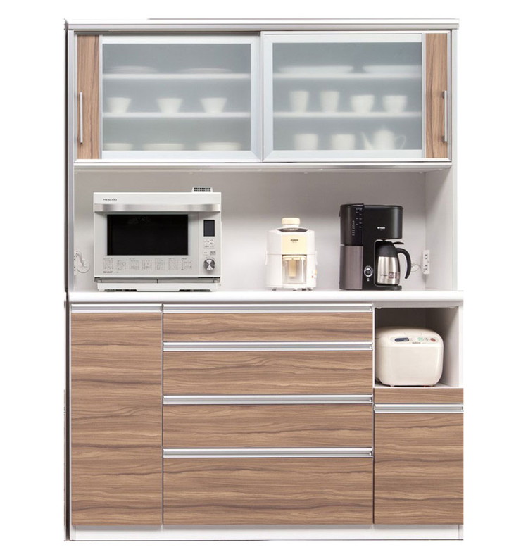 食器棚 キッチンボード 幅150 奥行48 高さ200 完成品 国産 モイス加工