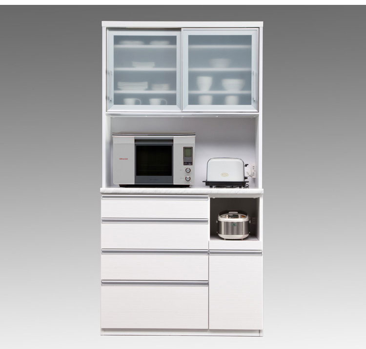 食器棚 キッチンボード 幅105 奥行48 高さ203 完成品 国産 モイス加工 
