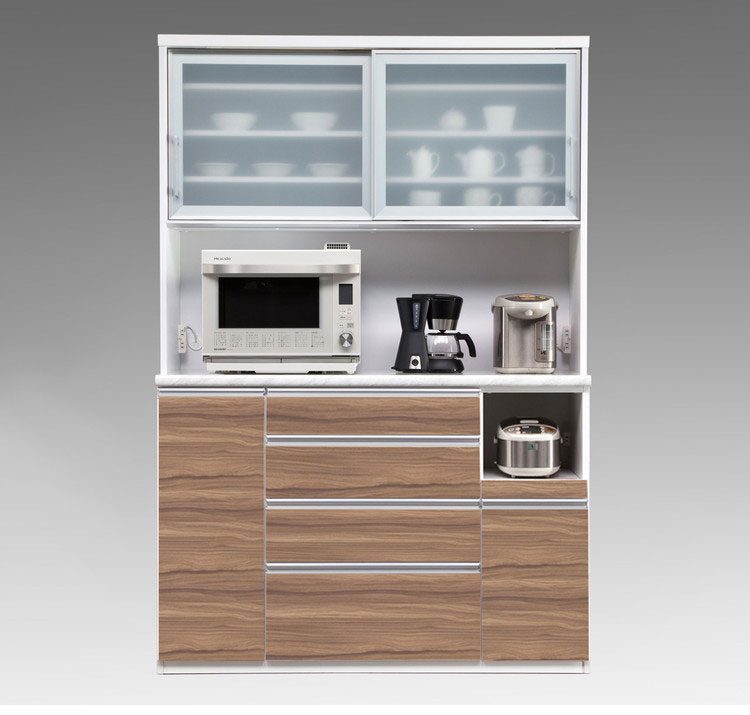 食器棚 キッチンボード 幅140 奥行48 高さ203 完成品 国産 モイス加工