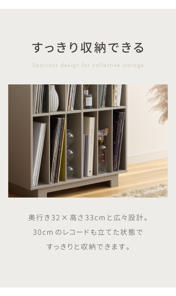 日本製 本段 全て稼働棚のレコードラック ディスプレイラック 大容量