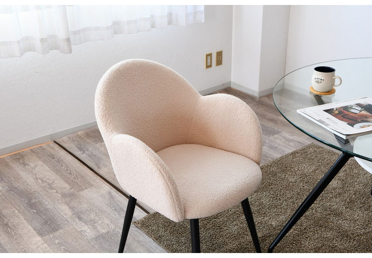 ダイニングチェア 単品 おしゃれ カワイイ 椅子 アイアン脚 チェア