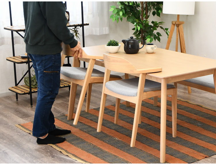 ダイニングチェア 2脚セット 肘掛け付き 背もたれ付き 座面高44cm 北欧