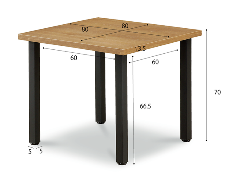 ダイニングセット 2人掛け テーブル 幅80cm チェア2脚 天然木 アイアン