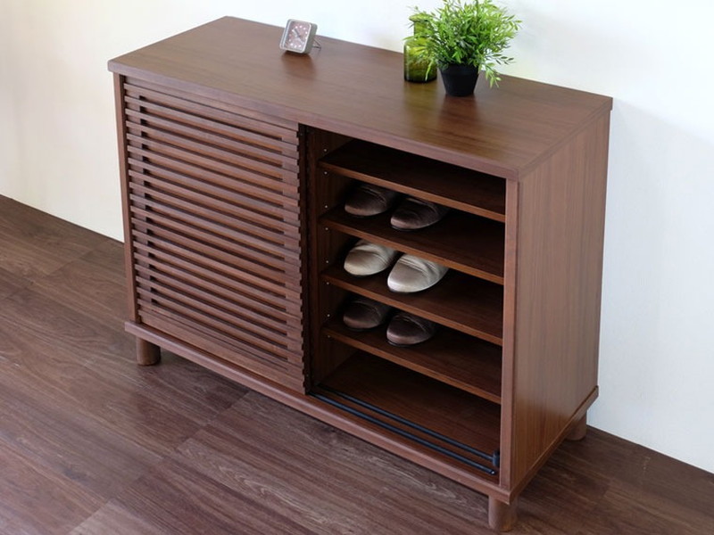 シューズラック 幅116 完成品 靴箱 玄関収納 木製 下駄箱 キャビネット