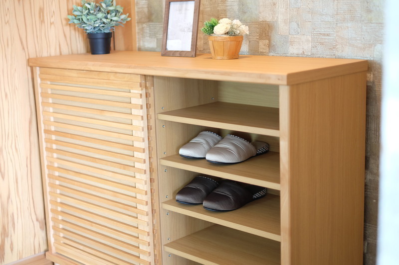 シューズラック 幅116 完成品 靴箱 玄関収納 木製 下駄箱 キャビネット