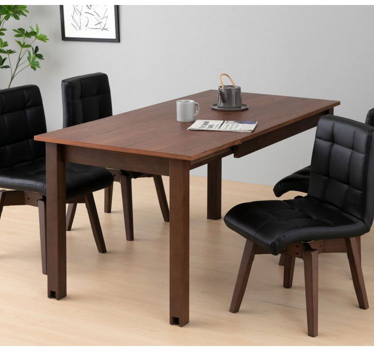 一生紀 ダイニングテーブル 伸長式 幅110~150 VOLAN 脚ごと簡単伸張