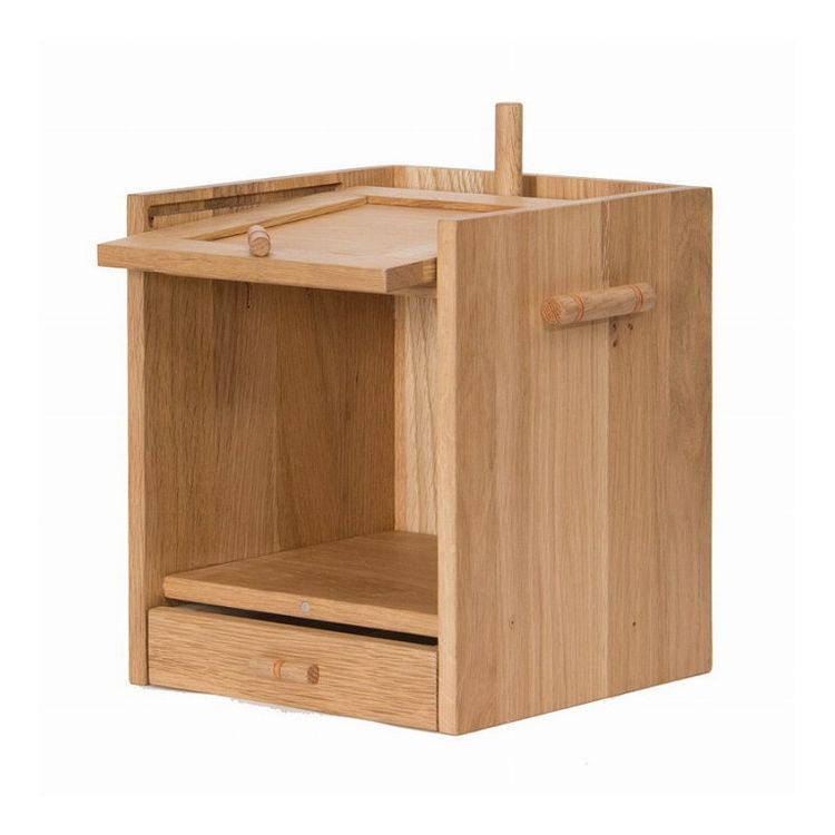 Latree ラトレ FUNシリーズ 無垢のメイクボックス コスメ収納 天然木