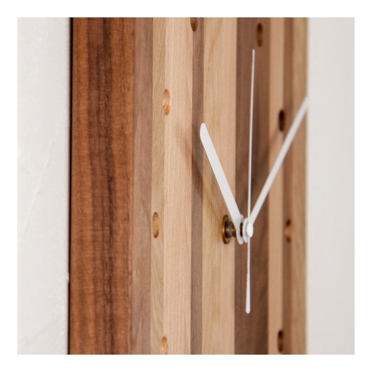 Latree ラトレ TIMEシリーズ 無垢のウォールクロック 角 モザイク