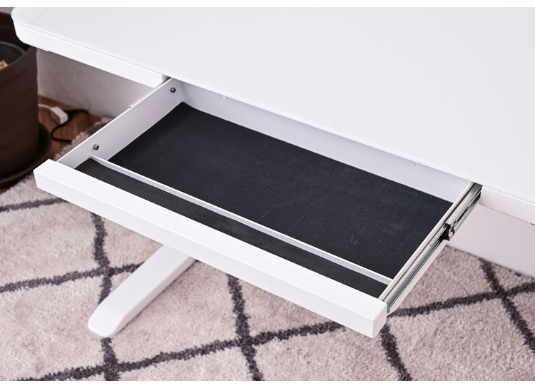 電動昇降デスク 幅114cm 引き出し1杯 USB3口付き ワイヤレス