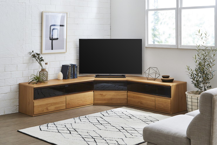 テレビ台 幅120 奥行45 高さ46 コーナーテレビ台 組み合わせ 国産 完成