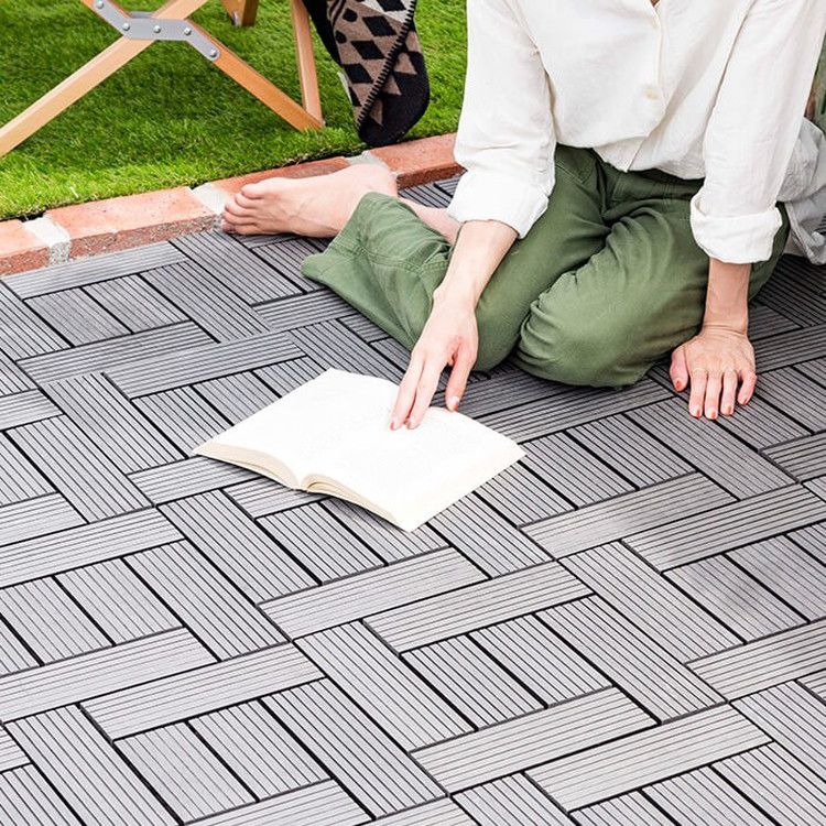 新品未使用】30枚〈10枚セット×3箱〉人工木タイル ブラック 黒