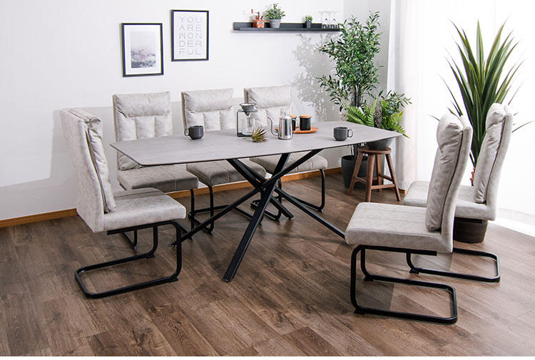 ダイニングセット 6人掛け 幅180cm セラミック ダイニングテーブル