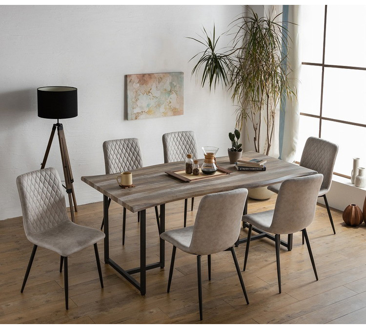 ダイニングテーブル 単品 幅180 4人掛け 6人掛け スクエア脚 アイアン