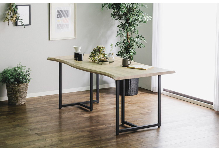 ダイニングテーブル 単品 幅180 4人掛け 6人掛け スクエア脚 アイアン