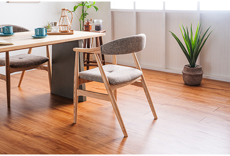 ダイニングチェア ナチュラルテイスト 2脚セット 完成品 アームチェア