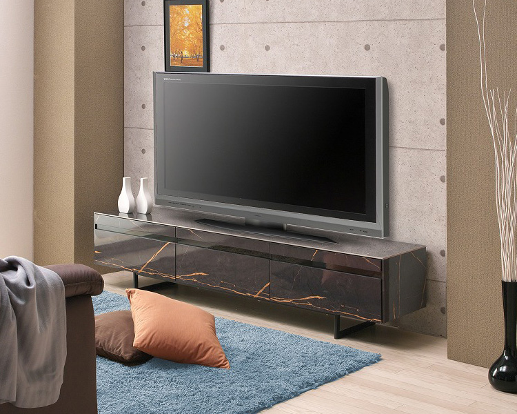 テレビ台 テレビボード 幅180 完成品 セラミック天板 鏡面