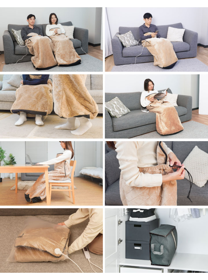 着るこたつ コタンポ 収納袋付 ダニ対策モード付 こたんぽ サンコー